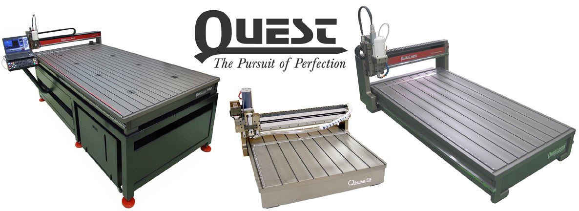 A range of Quest engraving machines and routers.