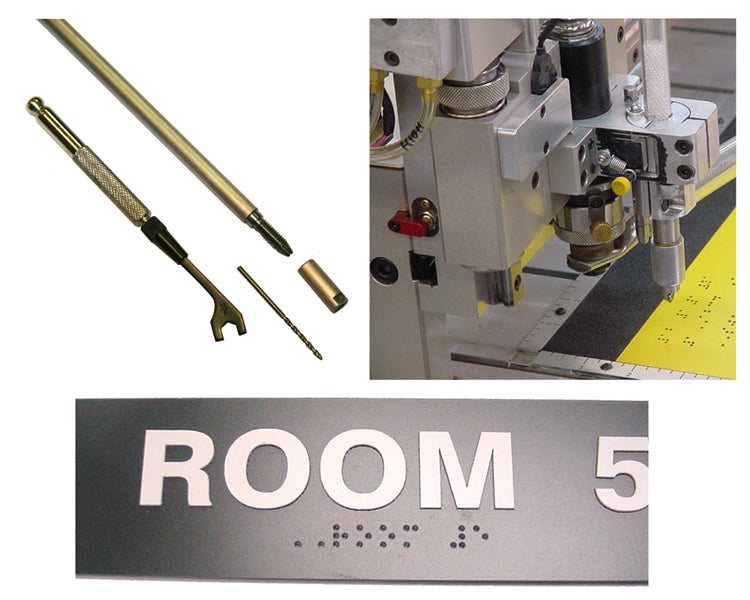 Braille and ADA signage engraving accessories.