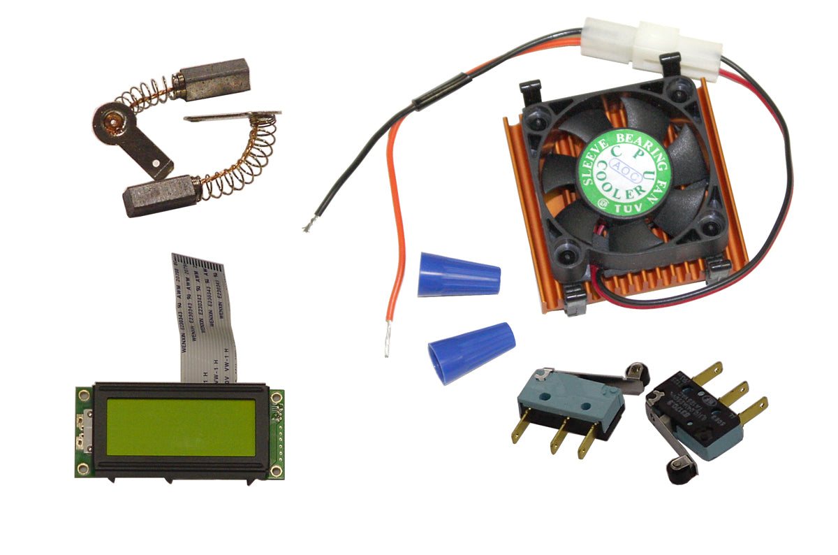 Mechanical replacement parts for engraving machines.