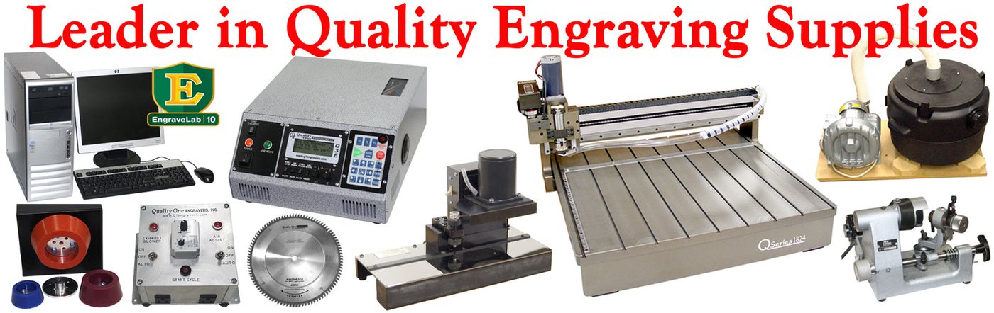 Computers, controllers, spindles, saw blades, vises, engraving tables and cutter grinders supplied by the shop.