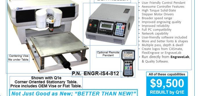 IS400 used rotary engraver with a Q3E controller.