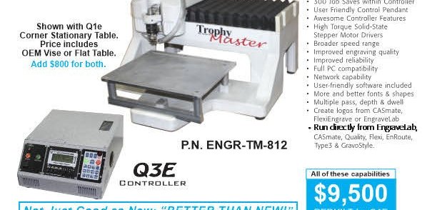 Trophy Master used engraving machine.
